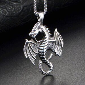 Fashion Flying Dragon Necklace for Men, BL55590014